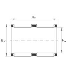 滾針及保持架組件 K58X65X36-ZW, 根據(jù) DIN 5405-1/ ISO 3030 標(biāo)準(zhǔn)，雙列