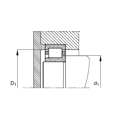 圓柱滾子軸承 NJ412-M1, 根據(jù) DIN 5412-1 標(biāo)準(zhǔn)的主要尺寸, 半定位軸承, 可分離, 帶保持架