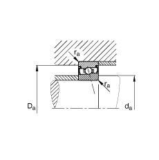 主軸軸承 HSS7009-E-T-P4S, 調節，成對安裝，接觸角 α = 25°，兩側唇密封，非接觸，限制公差